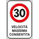 [FAR5601/30Y] FAR5601/30Y - Cartello Velocita massima consentita 30 KM/H