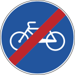 [FLR240091] FLR240091 - Cartello NF 90 FINE PISTA CICLABILE