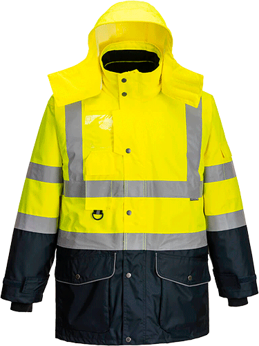 [PWT1026L] PWT1026L - giacca Traffic HI 7 in 1 giallo/navy tg L