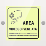 [SEPS5008W] SEPS5008W - targa Plexi monofacciale  Area videosorvegliata