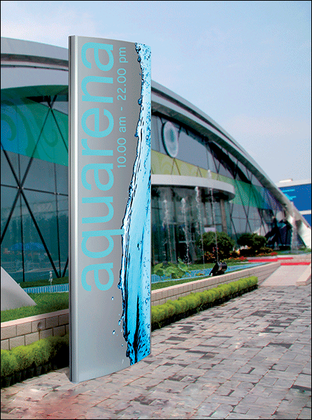 [TKTS600] TKTS600 - totem per esterni stampa esclusa larghezza mm 600