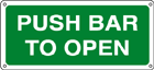 [YE16125WS] YE16125WS - Sign safety self-adhes. PUSH BAR TO OPEN