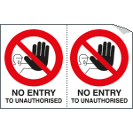[YE95217A] YE95217A - Sheet n. 2 label NO ENTRY TO...