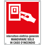 [20147W] 20147W - Cartello interruttore elettrico generale manovrare