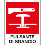 [20183W] 20183W - cartello pulsante di sgancio