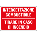 [3170S] 3170S - Etichetta INTERCETTAZIONE COMBUSTIBILE AZIONARE