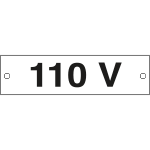 [49104C] 49104C - Cartello alluminio 110 VOLT