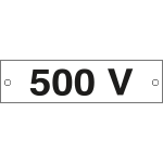 [49111C] 49111C - Cartello alluminio 500 VOLT