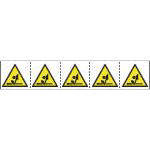 [49656MS] 49656MS - foglio 5  etichette ad.60x60 pericolo albero di trasmissione