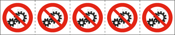 [49711MS] 49711MS - foglio n.5 etichette adesive 60x60 Non rimuovere dispositivi....