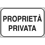 [5655H] 5655H - Cartello alluminio proprieta' privata
