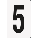 [8655BN] 8655BN - Cartello numero 5 per contrassegnare