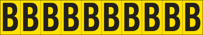 [904B] 904B - Foglio n.10 etichette adesive G/N lettera B