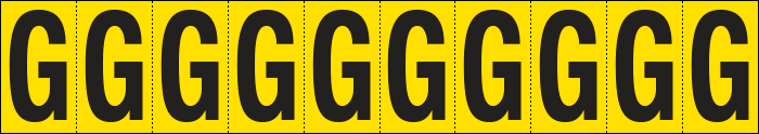 [904G] 904G - Foglio n.10 etichette adesive G/N lettera G