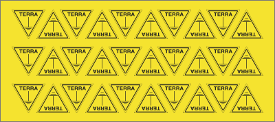 [91631B] 91631B - Foglio n.30 etichette adesive TERRA + simbolo