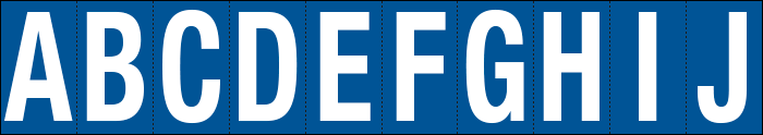 [924AJ] 924AJ - Foglio n.10 etichette adesive B/B lett.da A a J