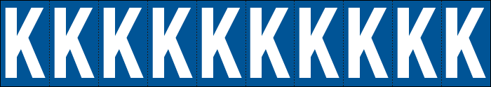[924K] 924K - Foglio n.10 etichette adesive B/B lettera K