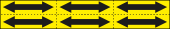 [9390DY] 9390DY - Foglio n. 6 etichette adesive giallo freccia nera