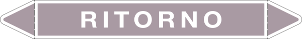 [99201A] 99201A - foglio 5 elichette per tubazioni fondo viola RITORNO