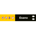 [99A501NAD] 99A501NAD - foglio da 5 etichette fondo nero "ESANO"   freccia destra