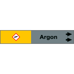 [99A881NAD] 99A881NAD - foglio da 5 etichette fondo grigio"ARGON " freccia destra