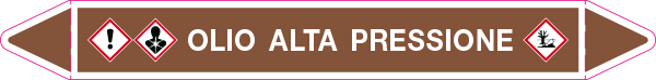 [99C450A] 99C450A - foglio da 5 etichette autoadesive con frecce+simboli OLIO ALTA PRESS.