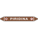 [99C490A] 99C490A - foglio da 5 etichette autoadesive con frecce e simboli PIRIDINA