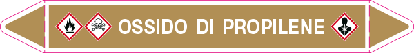 [99C690A] 99C690A - foglio da 5 etichette autoadesive con frecce+simb OSSIDO DI PROPILENE