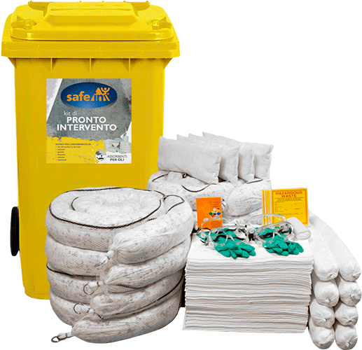 [ASOK360] ASOK360 - kit serie OIL SAFE IN colore BIANCO in bidone carrellato da 360 lt.