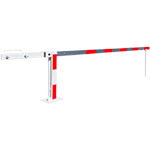 [BARS41F5] BARS41F5 - Barriera manuale piedino fisso a murare e barra alluminio da mt. 5