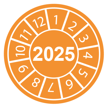 [CBC28825] CBC28825 - fg.da 10 bollini identificazione 2025 ARANCIONE