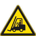 [E1109Z] E1109Z - Cartello pericolo carrelli in movimento EN ISO 7010