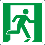 [E15153X] E15153X - Cartello emergenza uscita di emergenza a ds solo simbolo EN ISO 7010