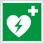 [E15156K] E15156K - Cartello defibrillatore di emergenza solo simbolo EN ISO 7010