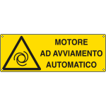 [E1702KS] E1702KS - Etichetta autoadesiva "motore ad avviamento automatico"