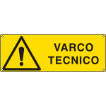 [E17115KS] E17115KS - Etichetta adesiva varco tecnico EN ISO 7010