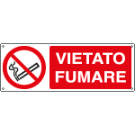 [E1801K] E1801K - Cartello divieto vietato fumare EN ISO 7010 P002