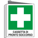 [E20114BIY] E20114BIY - cartello bifacciale cassetta pronto soccorso