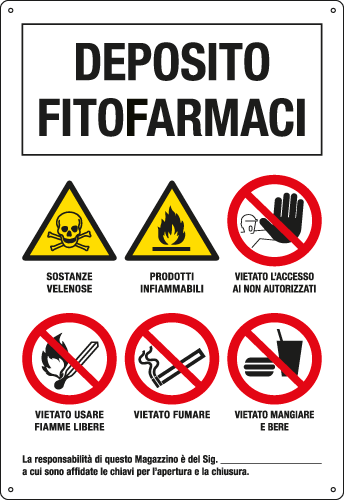 [E2964] E2964 - Cartello "Deposito Fitofarmaci"ISO 7010