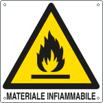 [E400205KS] E400205KS - Etichetta adesiva pericolo materiale infiammabile EN ISO 7010