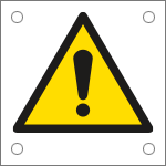 [E49601M] E49601M - Cartello alluminio pericolo generico EN ISO 7010