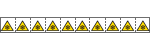 [E49636NS] E49636NS - foglio n.10 etichette adesive 30x30 Pericolo basse temper..EN ISO 7010