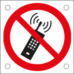 [E49738N] E49738N - Cartello bordo macchina divieto uso telefono cellulare EN ISO 7010