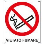 [E610101K] E610101K - Cartello divieto vietato fumare EN ISO 7010