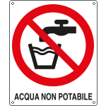 [E610301X] E610301X - Cartello divieto acqua non potabile EN ISO 7010