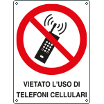 [E623801X] E623801X - Cartello divieto uso di telefoni cellulari EN ISO 7010