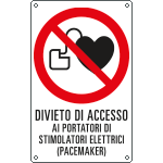 [E632801KS] E632801KS - Etichetta autoadesiva divieto accesso portatori pace maker EN ISO 7010