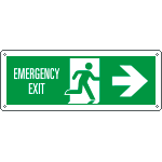 [E720302W] E720302W - Cartello Emergency EXIT freccia a destra  EN ISO 7010