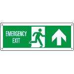 [E720303KS] E720303KS - Etichetta uscita di emergenza freccia avanti Uscita Em. EN ISO 7010