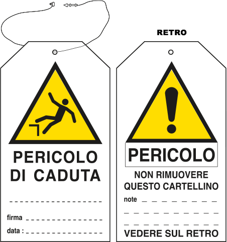 [E9823] E9823 - cart.avvert.plast.PERICOLO CADUTA
